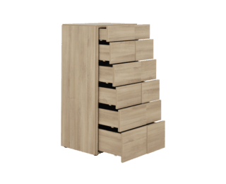 Mervent  tall chest with 6 drawers 