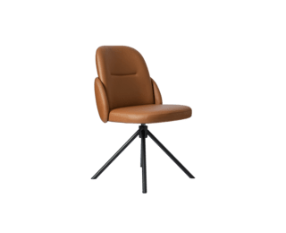 Chaise COROL pieds rotatif  noir