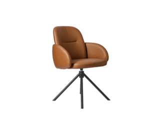 Fauteuil COROL pieds rotatif noir