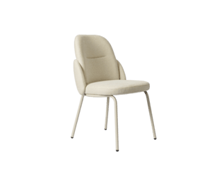 Chaise COROL pieds métal grège