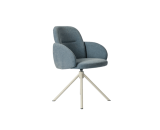 Fauteuil COROL pieds rotatif beige