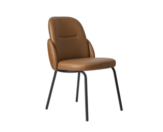 Chaise COROL pieds métal noir
