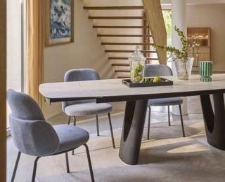 Chaise COROL pieds métal noir