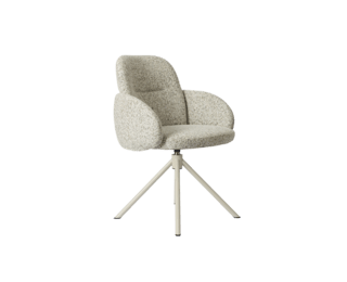 Fauteuil COROL pieds rotatif beige