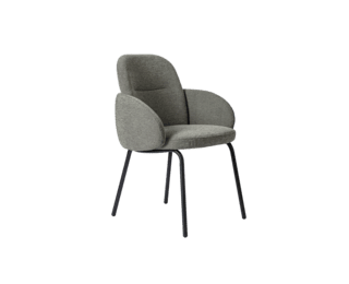 Fauteuil COROL pieds métal noir