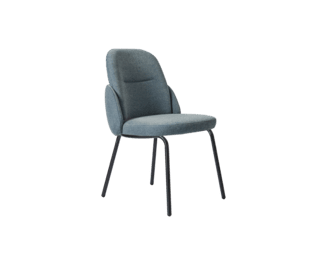 Chaise COROL pieds métal noir