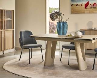 Chaise COROL pieds métal beige