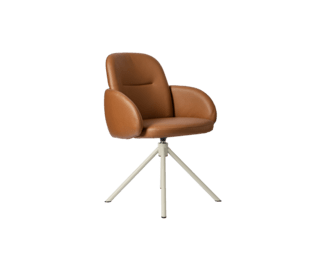 Fauteuil COROL pieds rotatif beige