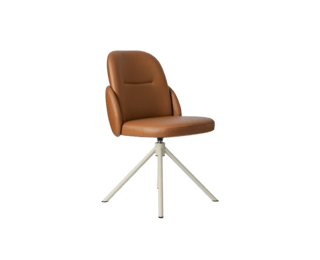 Chaise COROL pieds rotatif  beige